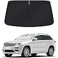 Car Sun Shade for 2014-2025 Jeep Grand Cherokee Accessories Windshield Sunshade Cover Front Window Shade Custom Fit Grand Cherokee Sun Visor Protector Foldable Blocks UV Rays