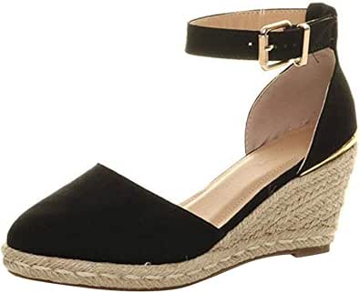 Sandalias Mujer Cuña, Verano 2019 Moda Tallas Grandes Plataforma Punta  Cerradas Bohemias Zapatos De Tacón Alto Alpargatas De Playa Fiesta Casual Tacones  Altos Sandalias vpass : Amazon.es: Zapatos y complementos