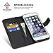SHANSHUI Wallet Case Compatible with iPhone 6/6s/7/8 and iPhone SE(2020), Premium PU Leather RFID Blocking Magnetic Detachable Folio Flip Cover Card Slot Cash Pocket -Black 4.7''
