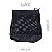 The Friendly Swede Polyester Mesh Drawstring Bag, Swim Bag, Mesh Bags Drawstring, Small Drawstring Bags, Small Mesh Bags Drawstring, Swim Bags for Swimmers, Ball Bag, Net Bag - Set of 3 Sizes - Black