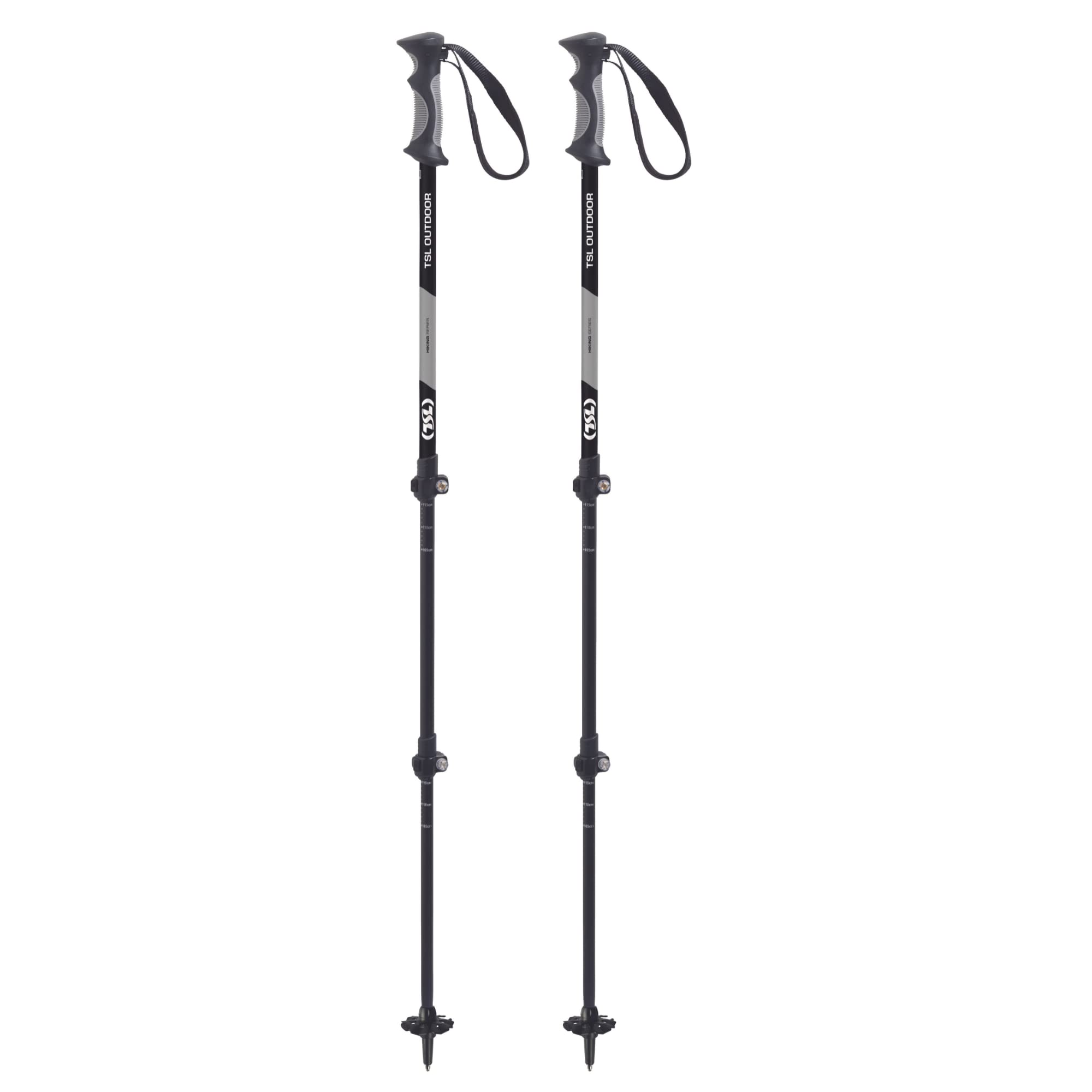 TSL Hiking Aluminium 3 Walking Pole – Black, Medium