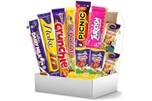 TREATS FROM HOME Cadbury Chocolate Box 10-Pack – A Delicious Assortment of Australian Favorites Including Flake, Crunchie, Turkish Delight, Picnic, and More – 316g of Classic Cadbury Chocolates