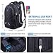 Backpack for Men and Women Fit 17 Inches All 15.6 Inches Laptops Waterproof Shockproof OUTJOY School Bag Travel Laptop Backpack Book Bag Business Work Daypack with USB Charging Port Black