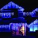 LEDwholesalers 16.4-ft 120-LED Icicle Christmas Holiday Lights with Dark Green Wire, White, X064WH