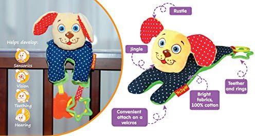 Baby Stroller Toy Doggy, Car Seat Toys, Teething Toys, Infant Toys, Baby Rattle Toy, Newborn Baby Toys, Newborn Toys, Toys for Babies