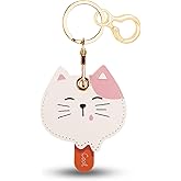 Zhapynil Leather Keychain for Airtag, Cute Protective Keychain Holder Compatible with Apple Air Tag,GPS Case Cover for Keys