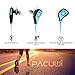 Bluetooth Headphones, Pacuwi Wireless Bluetooth Headphones Noise Cancelling Headphones Running / Exercise / Sports Wireless Bluetooth Earbuds Headset Earphones (Blue2)