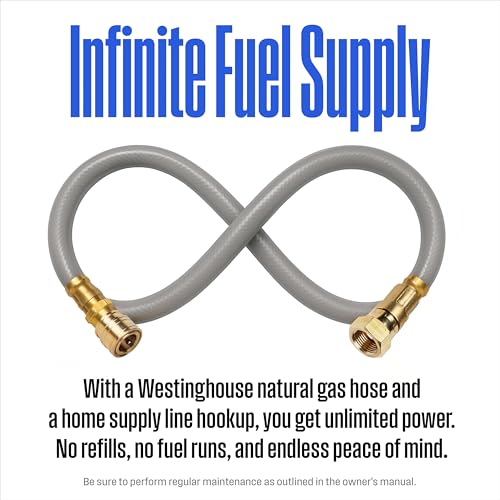 Westinghouse 15-Foot Natural Gas Hose with Adapter, 1/2-Inch Diameter, For Westinghouse Tri photo 10