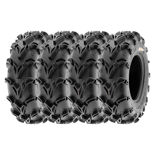 SunF Mud Race Replacement ATV UTV 6 Ply Tires 28x10-12 28x10x12 Tubeless A050, [Set of 4]