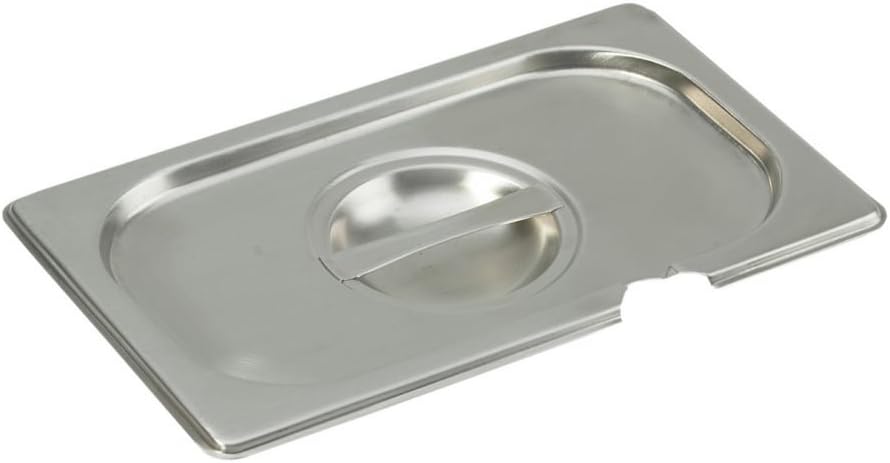 Stainless Steel 1/4 Gastronorm Container Pan Notched Lid, Bain Marie, Gastro Food