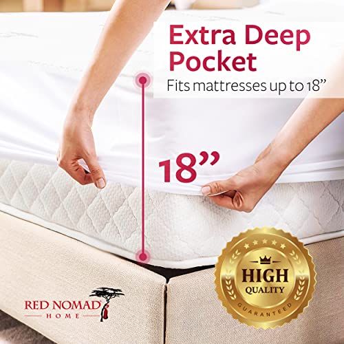Red Nomad Waterproof Mattress Protector, Complete Bed Mattress Cover