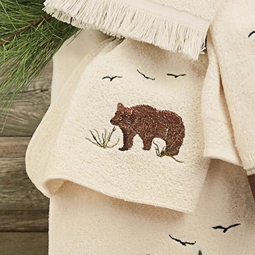 Amazon Com Black Forest Decor Small Soft Cotton Hand Towels Face Wash Cloth For Bathroom And Kitchen Cleaning Denali Bear Home Kitchen