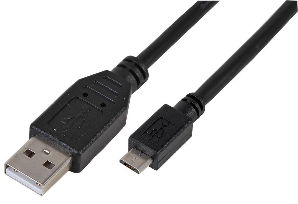 Pro Signal PSG91470 Micro B Plug to A Plug USB 2.0 Cable, 1m Black