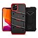 ZIZO Bolt Series iPhone 11 Pro Max Case - Heavy-Duty Military-Grade Drop Protection w/Kickstand Included Belt Clip Holster Tempered Glass Lanyard - Black/Red