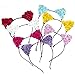 Cat Ears Headband Hair Hoop - AWAYTR 7PC Small Cat Ears Headband Paper Flower Hair Bands Girls Kids Headdress