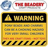 rom 100 Unicorn Mix 9x6mm Pony Beads Craft Jewellery Bulk view 2