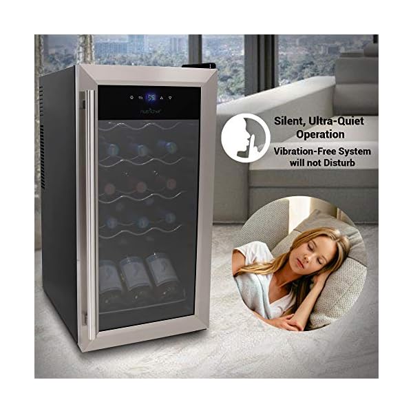 Nutrichef-15-Bottle-Refrigerator-White-Red-Chiller-Countertop-Cooler-Freestanding-Compact-Mini-Wine-Fridge-w-Digital-Control-Stainless-Steel-Door