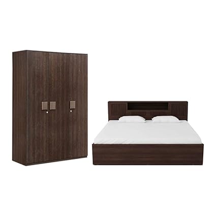 Hometown Tiago Super Storage King Bed Tiago Three Door Wardrobe