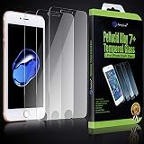 Premium iPhone 7 Plus (6S/6 Plus) 5.5 Tempered Glass Screen Protector. 3-Pack Amplim Case Friendly, Anti Fingerprint, Scratch Proof, 3D Touch Ultra Clear HD, Invisible Front Cover / Film / Shield