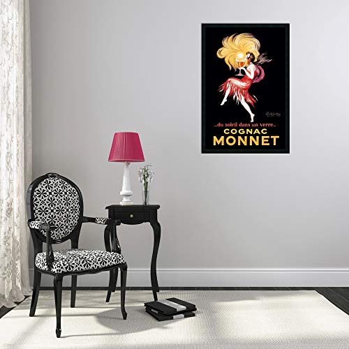 Framed Wall Art Print Cognac Monnet (ca. 1927) by Leonetto Cappiello 25.25 x 37.25