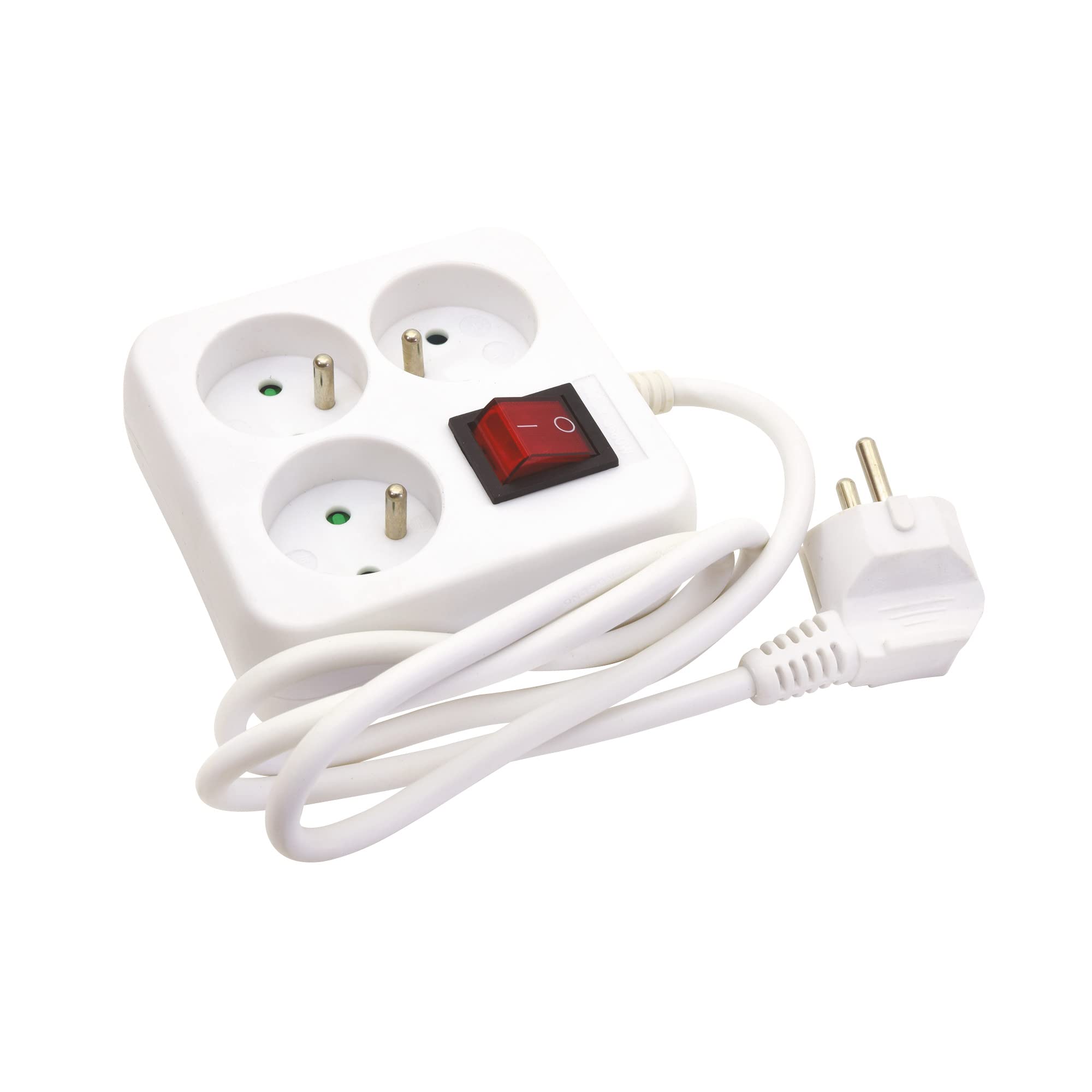 Gefotech 25357 Earth Block 3 Sockets with Switch 4 m 16 A