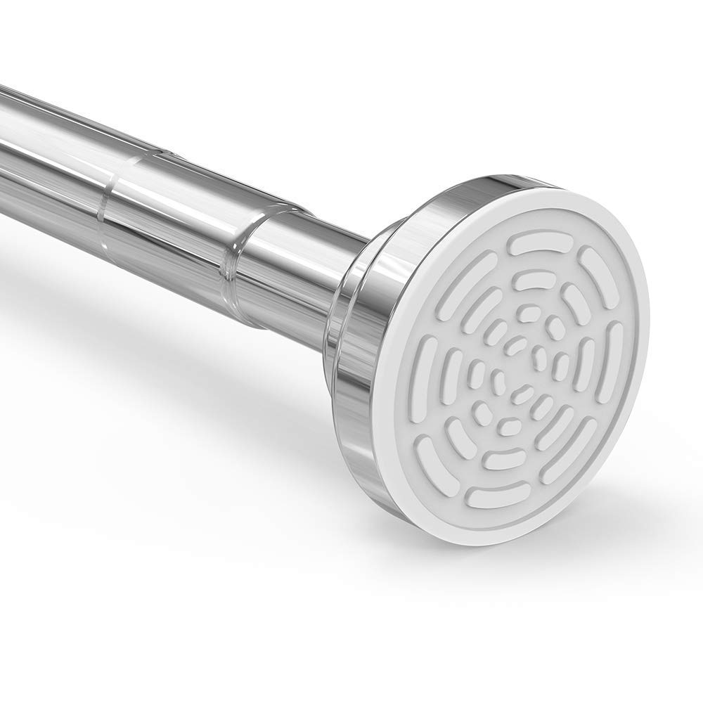 Shower Curtain Rod Extendable 120-215cm/47-82inch, Non-Slip, Never Rust, Tension Curtain Rod, No Drilling,304 Stainless Steel, Never Collapse,for Bathroom,Kitchen, Garderobe, (Silver) — image 1