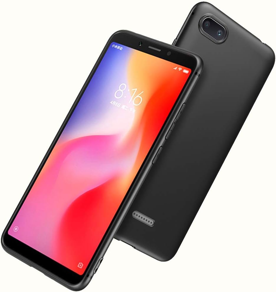 TARKAN Back Cover for Redmi 6A(Silicone/Black)