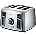 Hephaestus 4 Slice Bagel Toaster Extra Wide Slot and LED Display Adjustable Temperature Control with Removable Crumb Tray Brushed Stainless