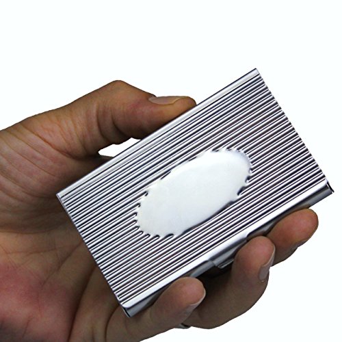 Business Card Holder - Case Stainless Steel Metal Name Card Holder Wallet Case/Organizer Men and Women, Ultra Slim and Thin