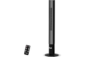 Avamia Tower Fans for Bedroom, 85° Oscillating Bladeless Fans, Standing Fans with Touch LED Display, 12H Timer, Remote, 3 Speeds 3 Modes Max 26ft/s, 43" Cooling Quiet Floor Fan for Home Office