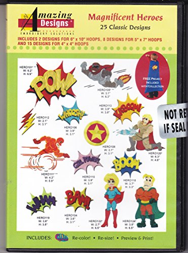 Amazing Designs Magnificent Heroes Machine Embroidery Designs