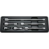 Ko-ken PK3763/6 3/8 Sq. Dr. Wobble-Fix Extension Bar Set 32-250mm 6-Pc | Provides flexible wobble-fix capability to easily access hard-to-reach fasteners in tight gaps.