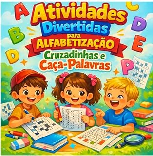 Livro Atividades divertidas para alfabetização: cruzadinhas e caça palavras
