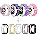 Apple Watch Band Series 3/2/1 42mm 38mm,Oitom Soft Breathable Silicone Replacement Wristband Straps with Plated TPU Protective Case for Nike+,Series 3,Series 2,Sport,Apple Watch Edition Mix Color