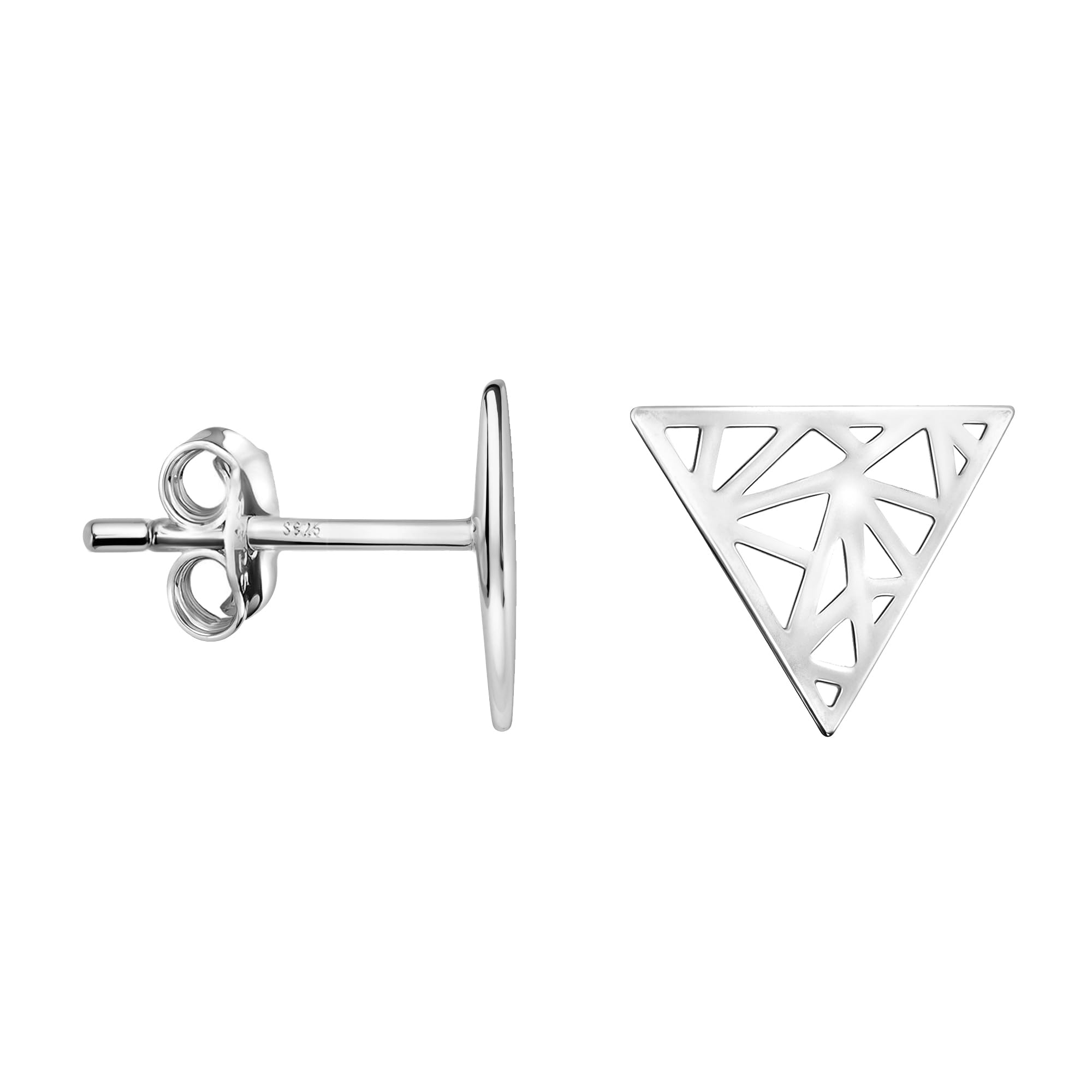 SOFIA MILANI - Women's Earrings 925 Silver - Triangle Stud Earrings - 20445