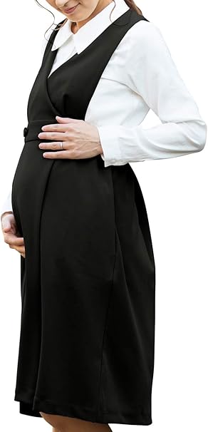 Amazon Co Jp Sweet Mommy マタニティ 授乳服 ワンピース ジャンパースカート ストレッチ素材 事務服 服 ファッション小物