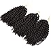 Silike 8'' Marlybob Kinky Curl (3 Bundles/pack) Water Wave Crochet Braiding Hair(#4)