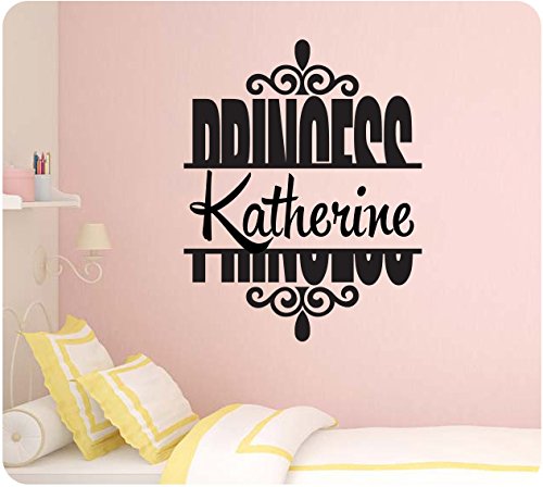29" Princess Personalized First Name Customized Girly Room Cute Wall Decal Sticker Art Mural Home Dcor Quote