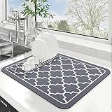 WISELIFE Dish Drying Mat Coffee Mat Super Absorbent