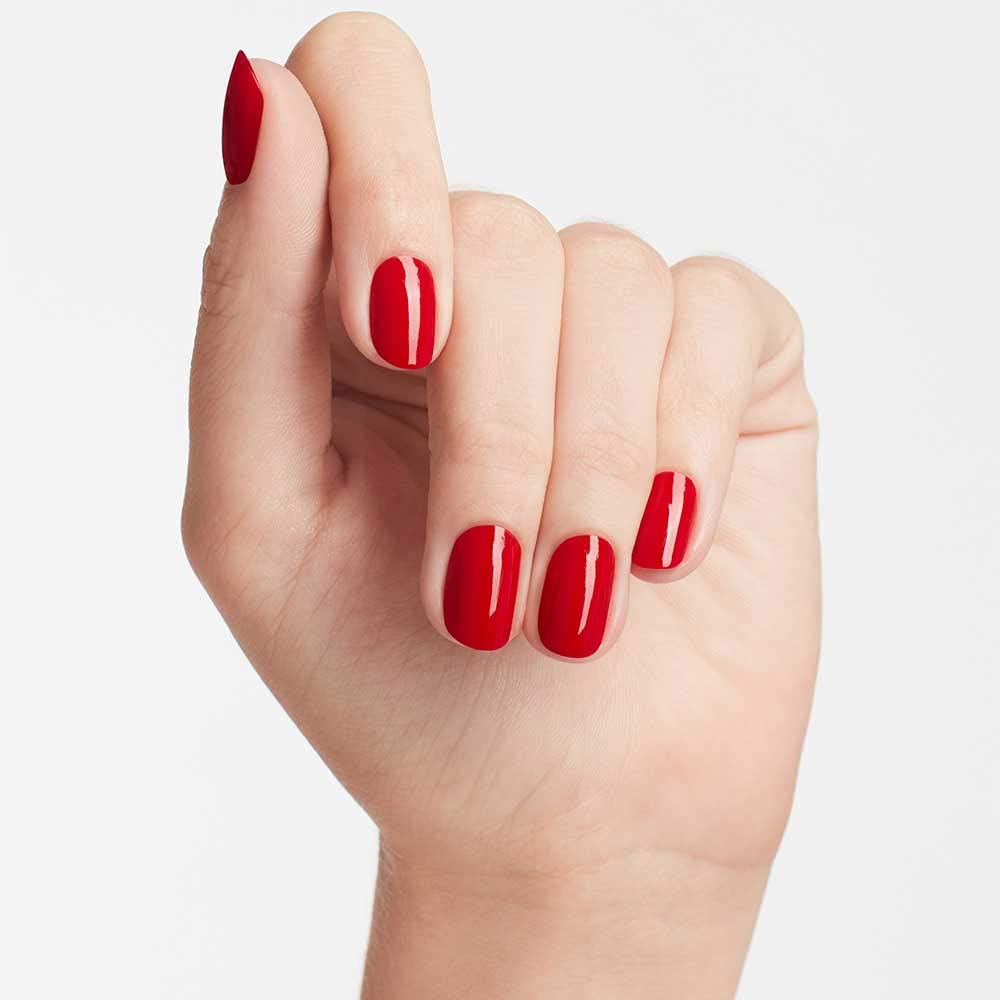 OPI Nail Lacquer Big Apple Red | Opaque Bright Red Crème Chip Resistant Nail Polish | Vegan, Fast Drying, Streak Free - Image 4