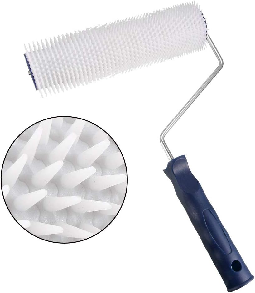sourcing map 22cm Latex Floor Self Leveling Screed Spiked Roller, 11mm Teeth Height, 220mm x 11mm - Image 4