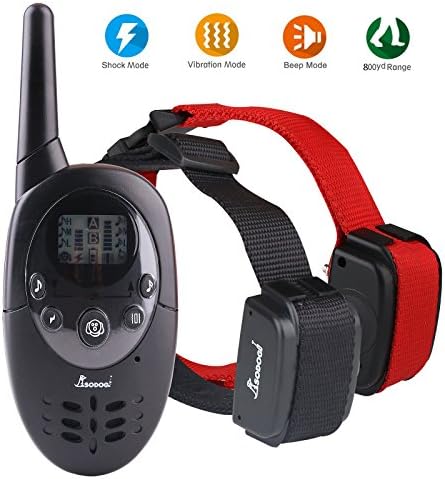 Cuterpet 800 Yard Electronic Remote Dog Training Collar with Vibration Shock Beep for 2 dogs, LCD display (Black-transmitter, 2 collars)