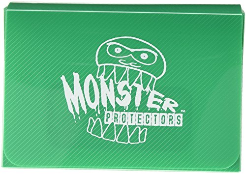 Monster Protectors Trading Card Double Deck Box with Self-locking Magnetic Closure - Green (Fits Yugioh, Pokemon, Magic the Gathering Cards)