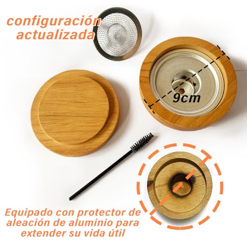 EWIEIAA Kit de 18 Piezas ahumador de Whisky，8 sabores Diferentes de Bloques de Madera ，Se Aplica a Bar y coctelería，Regalo único para Hombres/Padre/Marido/Amigos(Sin butano)