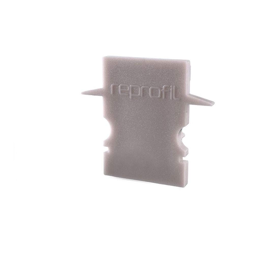 Reprofile end Cap H-ET-02-08, Grey, 23 mm, 2 Pieces