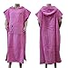 Lightahead Cotton Surf Beach Hooded Poncho Changing Bath Robe Towel with Pocket (Pink) (Teens)