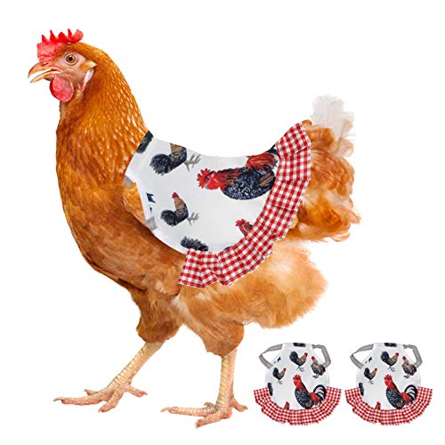 Agatige 2pcs Hühnersättel für Hühner, Wing Feather Protector Hen Schürze mit elastischen Bändern Chicken Care… – Bild 5