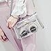 Yocatech Transparent Crossbody Bags Clear Messenger Bags for Women NFL Stadium Approved，Adjustable Strap (Grey)