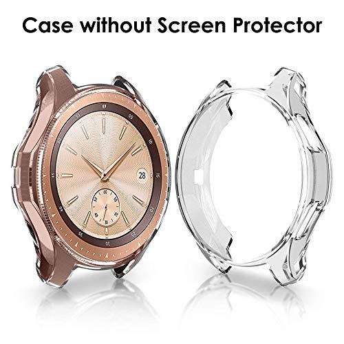 EZCO Compatible Samsung Galaxy Watch 42mm Case (2-Pack), Soft TPU Plated Case Protector Bumper Shell Compatible Samsung Galaxy Smart Watch