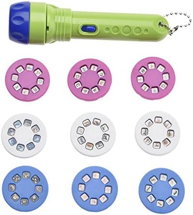 Dorrisi Kids Flashlight Storybook Torch Flashlight Luminous Toy Early Educational Toy for Toddler, Boys and Girls